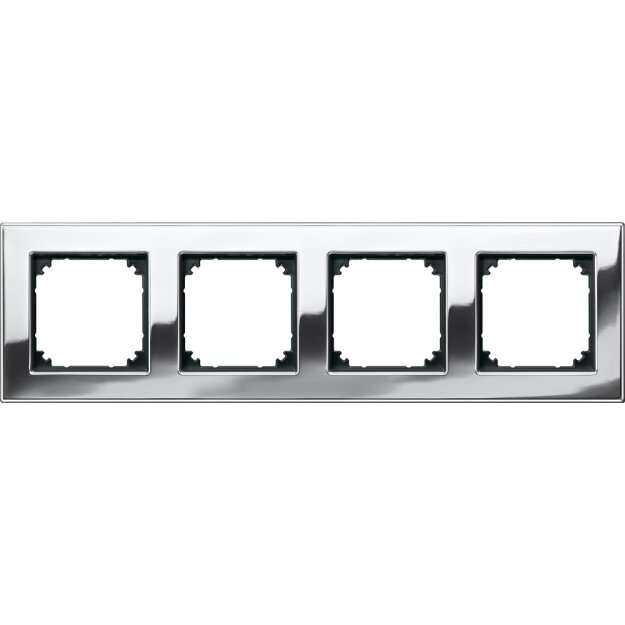 Merten 475439 M-PLAN-Metallrahmen 4-fach Chrom