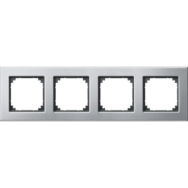 Merten 475460 M-PLAN-Metallrahmen 4-fach Platinsilber