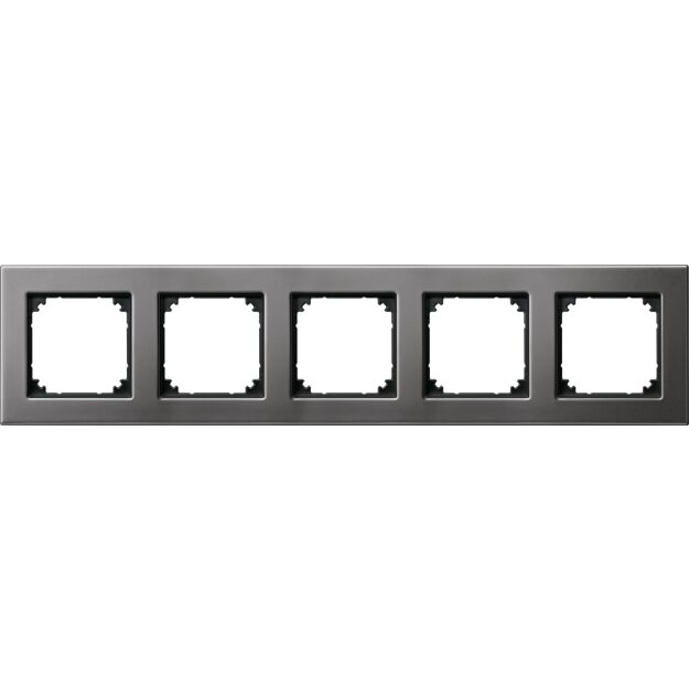 Merten 475514 M-PLAN-Metallrahmen 5-fach Rhodiumgrau