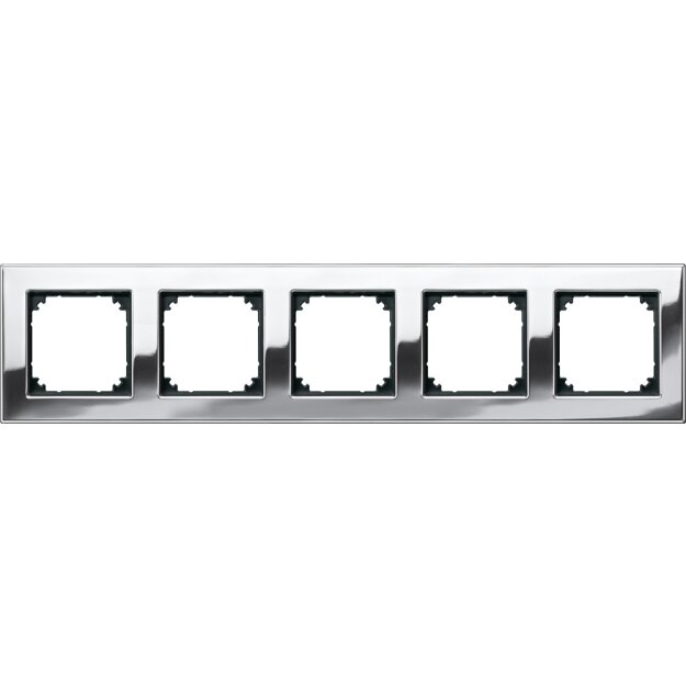 Merten 475539 M-PLAN-Metallrahmen 5-fach Chrom