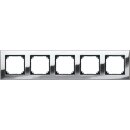 Merten 475539 M-PLAN-Metallrahmen 5-fach Chrom