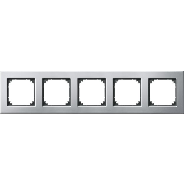 Merten 475560 M-PLAN-Metallrahmen 5-fach Platinsilber