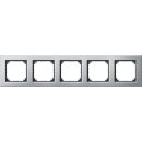 Merten 475560 M-PLAN-Metallrahmen 5-fach Platinsilber