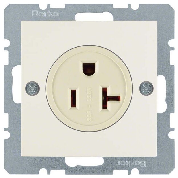 Berker 41688982 Steckdose mit Schutzkontakt USA/CANADA NEMA 5-20 R S.1/B.3/B.7 Weiß glänzend