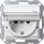 Gira 276203 Schuko Klappdeckel Beschriftungsfeld + Shutter System 55 Reinweiß