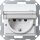 Gira 276227 Schuko Klappdeckel Beschriftungsfeld + Shutter System 55 Reinweiß matt