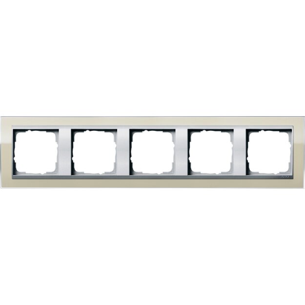 Gira 0215776 Abdeckrahmen 5-fach Zwischenrahmen Farbe Alu Gira Event Klar Sand