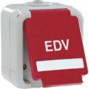 Peha 00813111 Steckdose SCHUKO Rot EDV Beschriftungsfeld