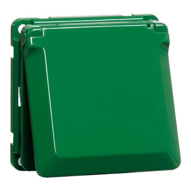 Peha 00632311 Compacta Steckdose SCHUKO Einbau Grün Klappdeckel