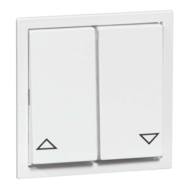 Peha 00029713 Tastaufsatz 2-fach NOVA Reinweiß Symbol AUF und AB