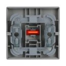 Busch-Jaeger 1789-83 Wippe mit kleiner roter Kalotte (Kunststoff (lackiert)) Alusilber future® linear 2CKA001751A2945