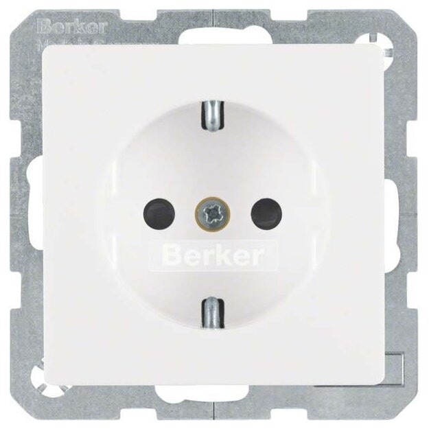 Berker 41236089 Steckdose SCHUKO mit erhöhtem Berührungsschutz Q.1/Q.3 Polarweiß samt