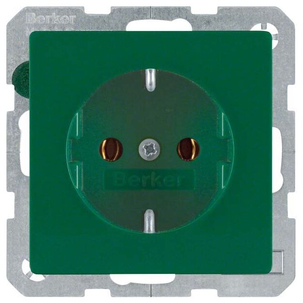 Berker 41436013 Steckdose SCHUKO Q.1/Q.3 Grün samt