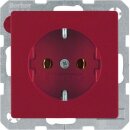 Berker 41436012 Steckdose SCHUKO Q.1/Q.3 Rot samt