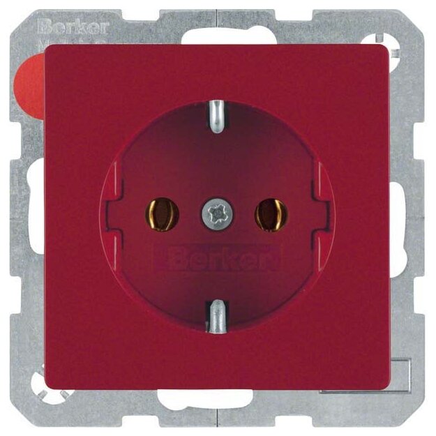 Berker 47436012 Steckdose SCHUKO Q.1/Q.3 Rot samt