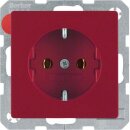 Berker 47436012 Steckdose SCHUKO Q.1/Q.3 Rot samt