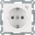 Berker 47086089 Steckdose SCHUKO mit FI-Schutzschalter und erhöhter Berührungsschutz Q.1/Q.3 Polarweiß samt