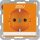 Berker 47506014 Steckdose SCHUKO mit Beschriftungsfeld und Aufdruck Q.1/Q.3 Orange samt