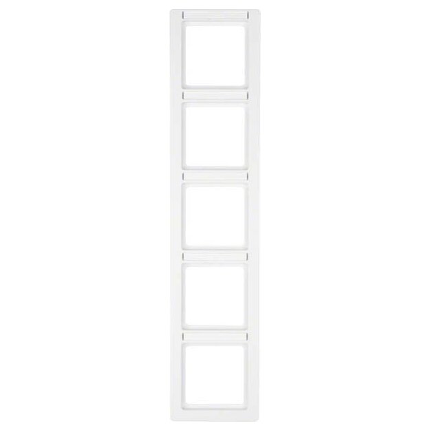 Berker 10156019 Rahmen 5-fach mit Beschriftungsfeld Q.1 Polarweiß samt
