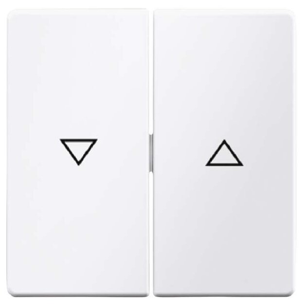 Berker 16256089 Wippe 2fach mit Aufdruck Symbol Pfeil Q.1/Q.3 Polarweiß samt