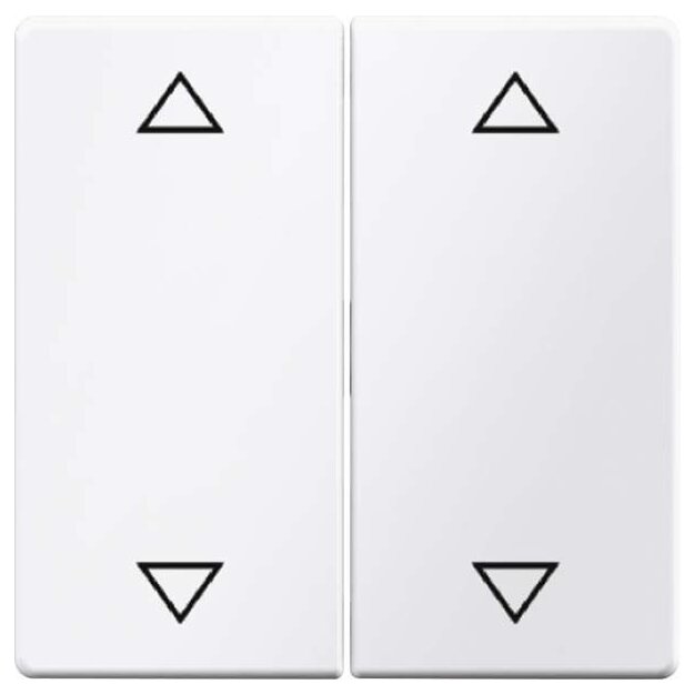 Berker 16446089 Wippe 2fach mit Aufdruck Symbol Pfeile Q.1/Q.3 Polarweiß samt