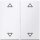 Berker 16446089 Wippe 2fach mit Aufdruck Symbol Pfeile Q.1/Q.3 Polarweiß samt