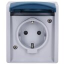 Busch-Jaeger 20 EBW-53 SCHUKO® Steckdose mit erh. Berührungsschutz (Thermoplast) Grau ocean® (IP 44) Aufputz Steckdose 2CKA002083A0842