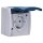 Busch-Jaeger 20 EBW-53 SCHUKO® Steckdose mit erh. Berührungsschutz (Thermoplast) Grau ocean® (IP 44) Aufputz Steckdose 2CKA002083A0842