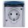 Busch-Jaeger 20 EBW-53 SCHUKO® Steckdose mit erh. Berührungsschutz (Thermoplast) Grau ocean® (IP 44) Aufputz Steckdose 2CKA002083A0842