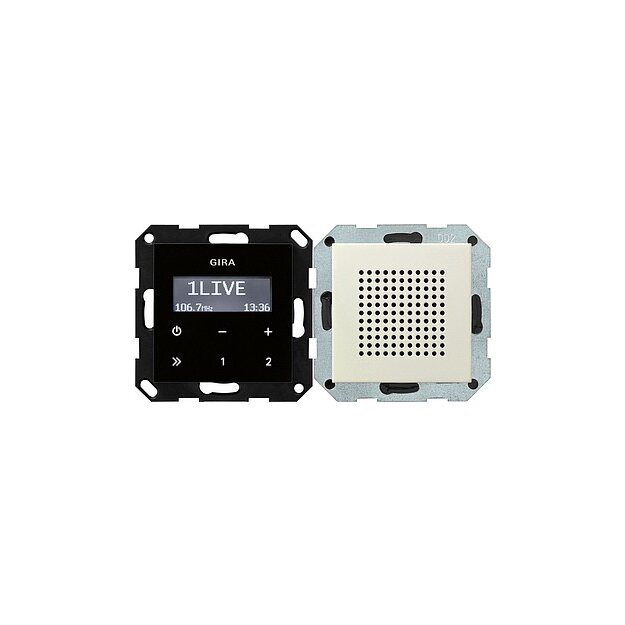 Gira 228001 UP-Radio RDS Lautsprecher System 55 Cremeweiß