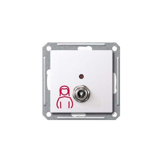 Merten MEG4846-0325 Systemsteckdose für Birntaster comfort ohne Lichtfunktion Aktivweiß glänzend System M