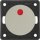 Berker 937522568 Kontroll-Ausschalter 2-polig mit Aufdruck "0" Rote Linse ITG Flow/Pure Chrom matt lackiert