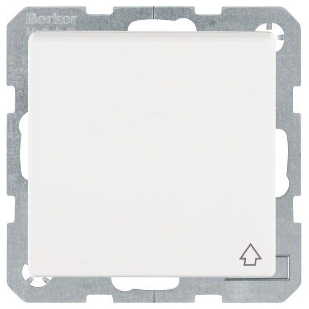 Berker 6765836089 Steckdose mit Schutzkontaktstift und Klappdeckel Q.1/Q.3 Polarweiß Samt