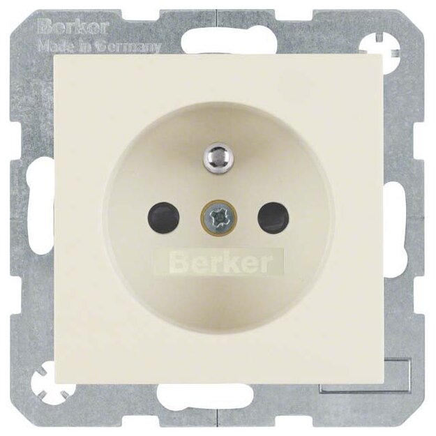 Berker 6768768982 Steckdose mit Schutzkontaktstift und erhöhter Berührungsschutz S.1/B.3/B.7 Weiß glänzend