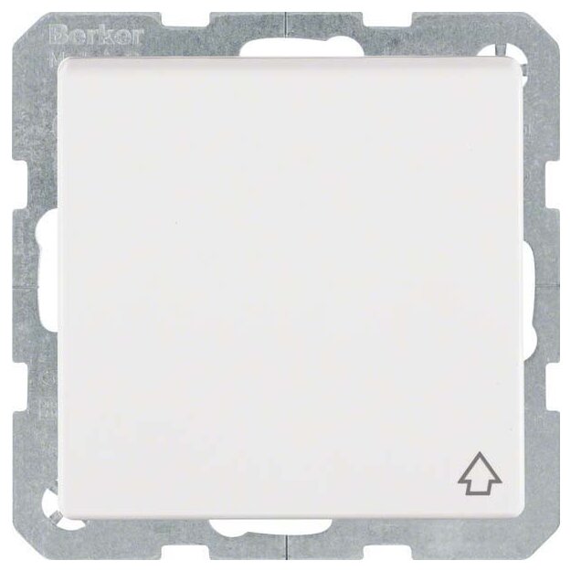 Berker 6768776089 Steckdose mit Schutzkontaktstift und Klappdeckel Q.1/Q.3 Polarweiß Samt