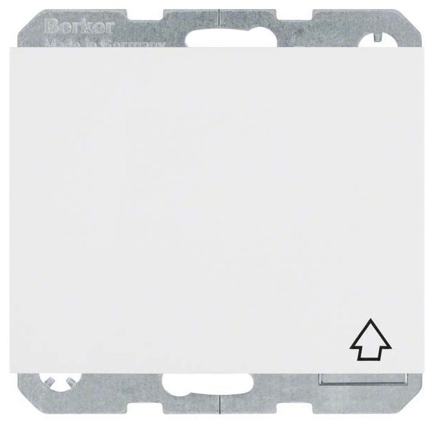 Berker 6768777109 Steckdose mit Schutzkontaktstift und Klappdeckel K.1 Polarweiß glänzend