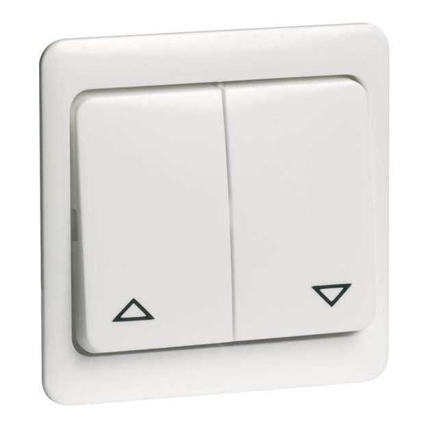 Peha 00128913 Tastaufsatz 2-fach STANDARD reinweiss Symbol AUF und AB