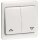 Peha 00128913 Tastaufsatz 2-fach STANDARD reinweiss Symbol AUF und AB