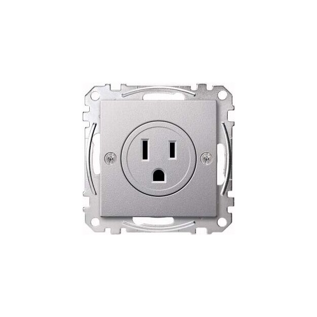 Merten MEG2151-0460 USA-Steckdosen-Einsatz 15 A Aluminium System M