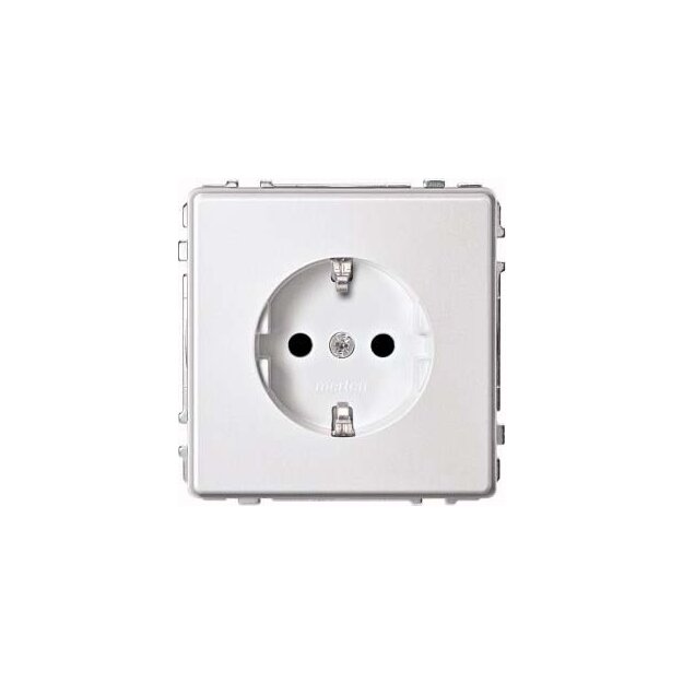 Merten MEG2300-7219 SCHUKO-Steckdose erhöhter Berührungsschutz Steckklemmen Polarweiß AQUADESIGN