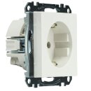 Merten MEG2301-0319 SCHUKO-Steckdose Steckklemmen Polarweiß glänzend System M