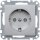 Merten MEG2301-0460 SCHUKO-Steckdose Steckklemmen Aluminium System M