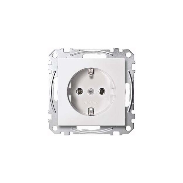 Merten MEG2301-0619 SCHUKO-Steckdose Steckklemmen Polarweiß System M