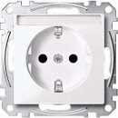 Merten MEG2302-0325 SCHUKO-Steckdose mit Schriftfeld...