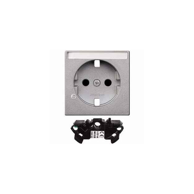 Merten MEG2333-0460 Erweiterungsset Kontrolllicht für SCHUKO-Steckdosen Aluminium System M