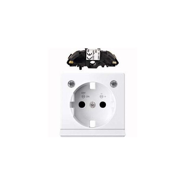 Merten MEG2334-0325 Erweiterungsset LED Beleuchtung für SCHUKO-Steckdose Aktivweiß glänzend System M