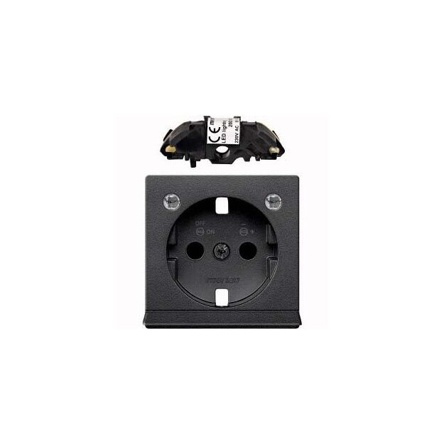 Merten MEG2334-0414 Erweiterungsset LED Beleuchtung für SCHUKO-Steckdosen Anthrazit System M