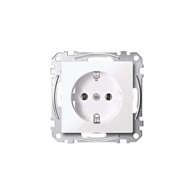 Merten MEG2401-0325 SCHUKO-Steckdose Schraub-Liftklemmen Aktivweiß glänzend System M