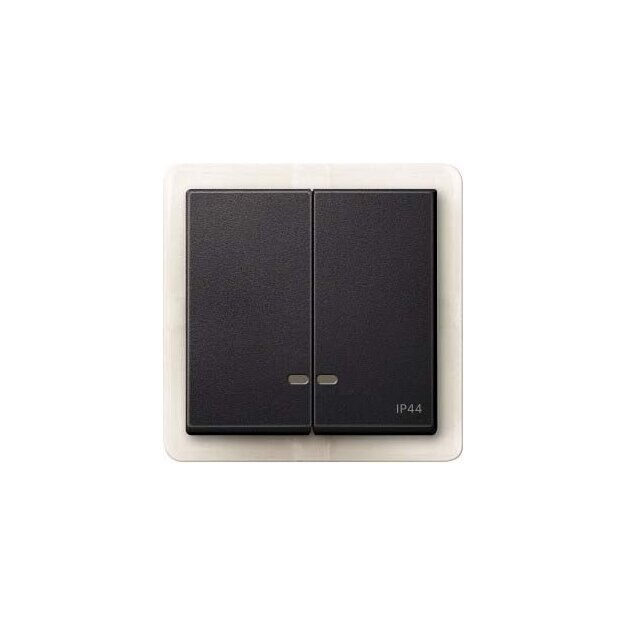 Merten MEG3424-0414 Doppelwippe mit Kontrollfenster IP44 Anthrazit System M