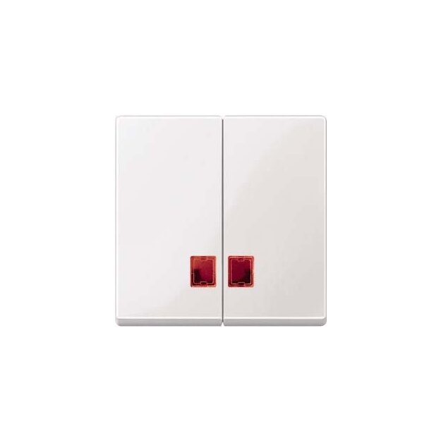 Merten MEG3456-0319 Doppelwippe mit Rotem Symbolfenster Polarweiß glänzend System M